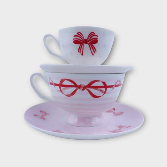 Harvest Green Studio British Tea Shop A Moment With Mom Fine China Tea Set New - Picture 12 of 12